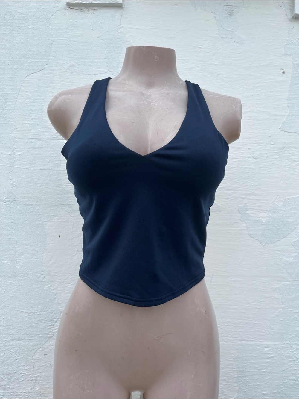 ALO Yoga Deep Blue V-Neck Strappy Tank